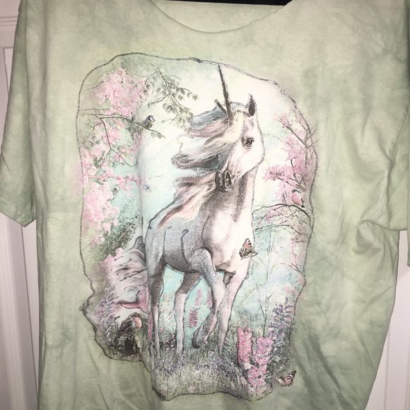 The Mountain Unicorn Shirt XL Sparkled Cut Out Neckline NEW - Picture 4 of 4
